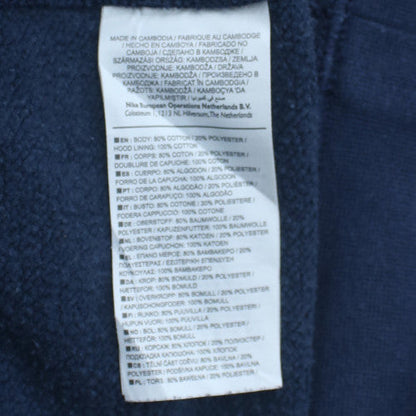 Nike Men's Blue Pullover Fleece Hoodie Medium Regular Fit
