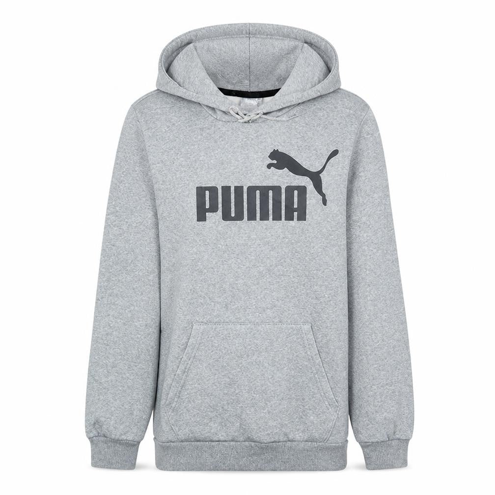 Puma Mens Grey XS Pullover Hoodie Fleece Logo Sweatshirt
