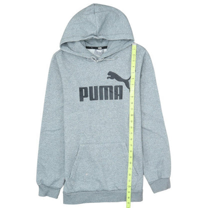 Puma Mens Grey XS Pullover Hoodie Fleece Logo Sweatshirt