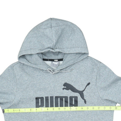Puma Mens Grey XS Pullover Hoodie Fleece Logo Sweatshirt