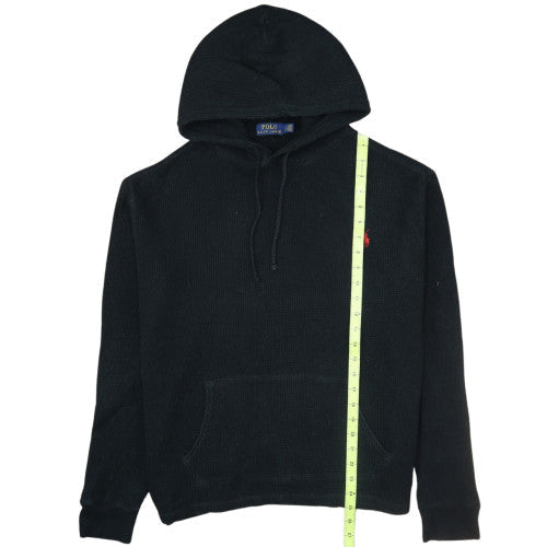 Polo Ralph Lauren Men's Black Knit Cotton Pullover Hoodie Size L