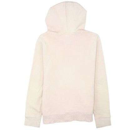 Adidas Women Beige Trefoil Hoodie Size 6 Cotton Pullover Sweatshirt