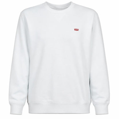 Levi's Women White Crew Neck Pullover Sweatshirt L Cotton Blend