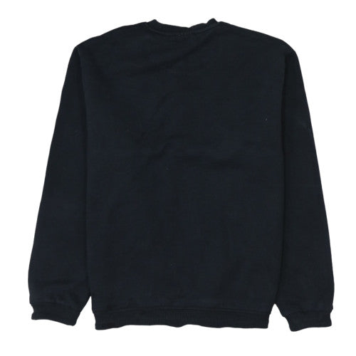 Napapijri Men's Black Logo Crew Neck Pullover Sweatshirt L