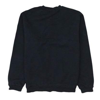 Napapijri Men's Black Logo Crew Neck Pullover Sweatshirt L