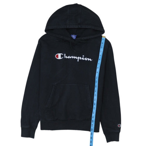 Champion Men's Black Small Pullover Hoodie Embroidered Logo