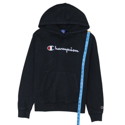 Champion Men's Black Small Pullover Hoodie Embroidered Logo