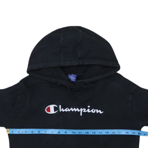 Champion Men's Black Small Pullover Hoodie Embroidered Logo