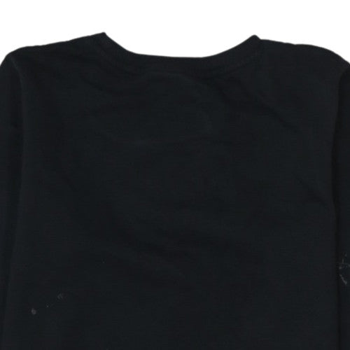 Champion Women's Black Medium Pullover Sweatshirt Logo Crew Neck
