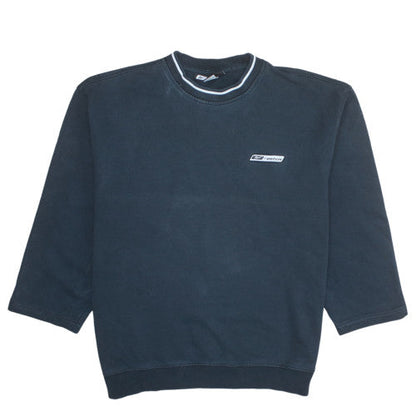 Reebok Men Blue XL Crew Neck Pullover Logo Sweatshirt