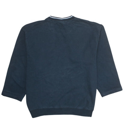 Reebok Men Blue XL Crew Neck Pullover Logo Sweatshirt