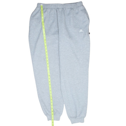 Adidas Men's Grey Fleece Jogger Sweatpants Size L Regular Fit