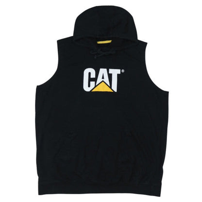 Caterpillar Men's Black 2XL Sleeveless Hooded T-Shirt