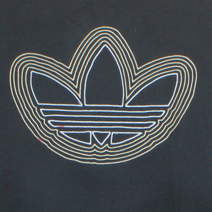 Adidas Womens Black Crew Neck Pullover Sweatshirt Size S Logo Detail