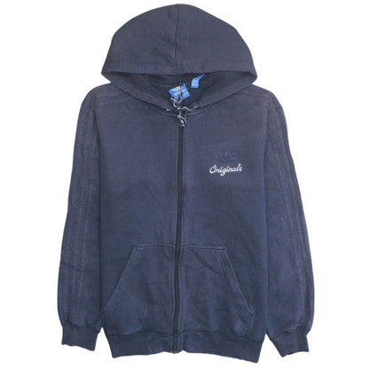 adidas Men's Blue Full Zip Hoodie Originals Logo Size M