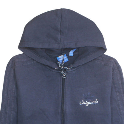 adidas Men's Blue Full Zip Hoodie Originals Logo Size M