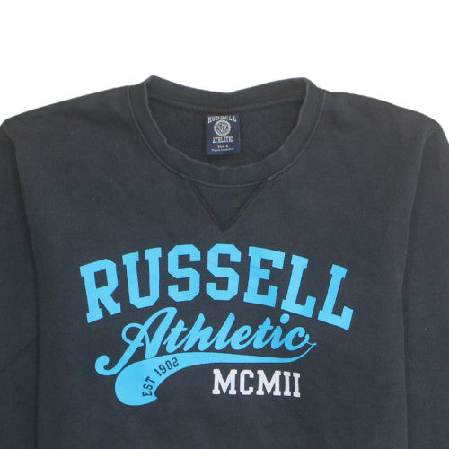 Russell Athletic Men's Black Small Crew Neck Pullover Sweatshirt
