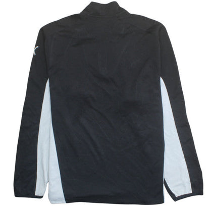 Puma Men's Black 1/4 Zip Pullover Sweatshirt Size L with Logo