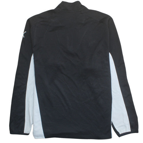 Puma Men's Black 1/4 Zip Pullover Sweatshirt Size L with Logo