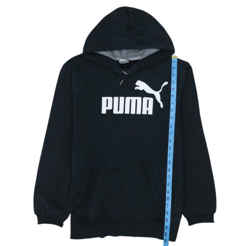 Puma Mens Black Pullover Hoodie L Fleece Sports Sweatshirt