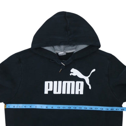 Puma Mens Black Pullover Hoodie L Fleece Sports Sweatshirt