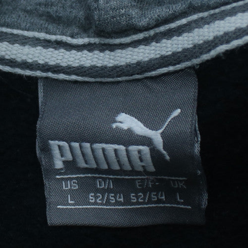 Puma Mens Black Pullover Hoodie L Fleece Sports Sweatshirt