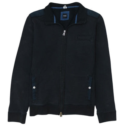 Hugo Boss Mens Black Full Zip Sweatshirt L Classic Fit