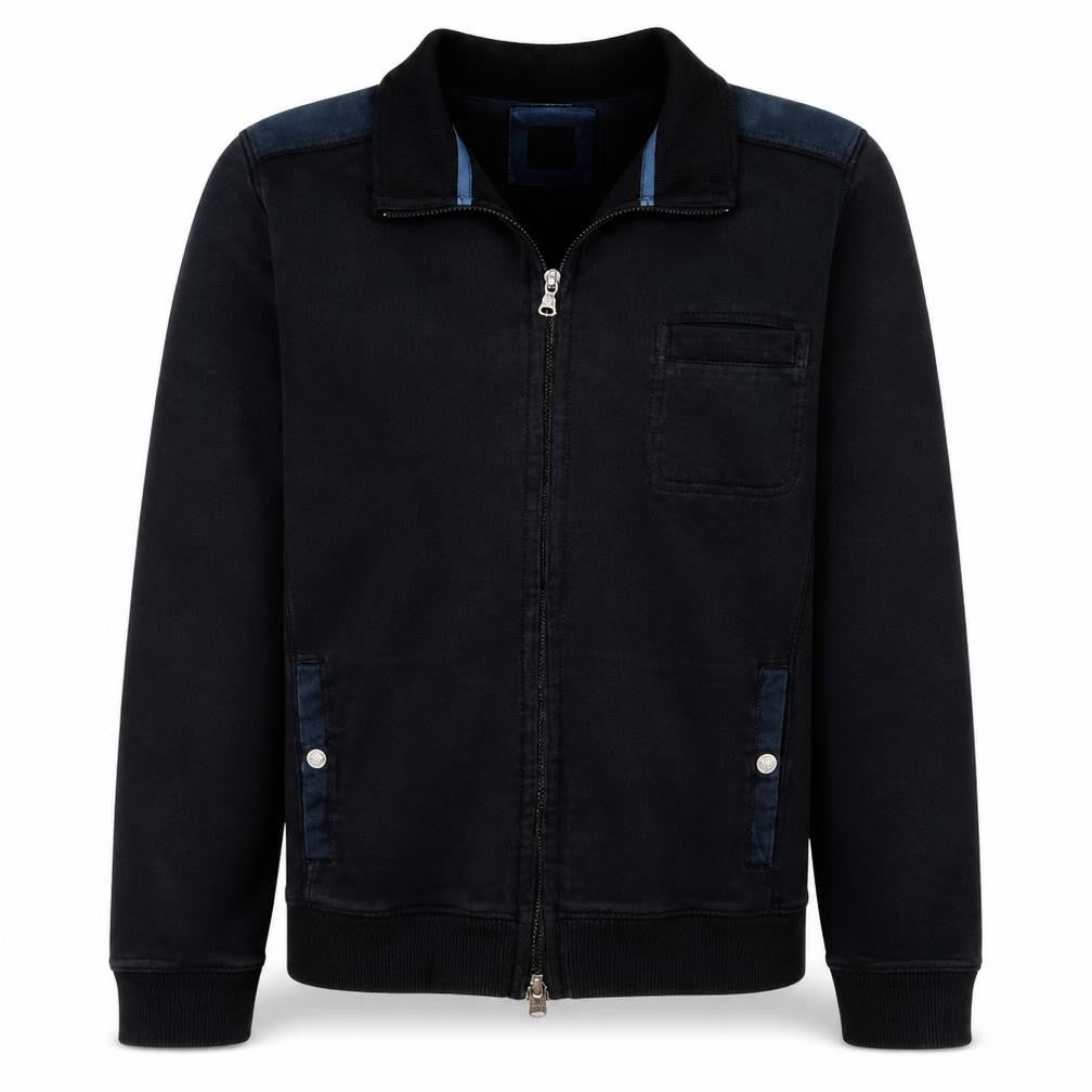 Hugo Boss Mens Black Full Zip Sweatshirt L Classic Fit