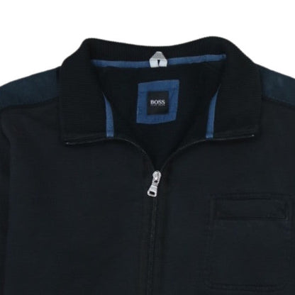 Hugo Boss Mens Black Full Zip Sweatshirt L Classic Fit