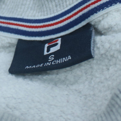 FILA Men's Grey Crew Neck Pullover Sweatshirt S Regular Fit Logo