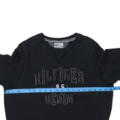 Tommy Hilfiger Denim Men's Black Cotton Crew Neck Sweatshirt S