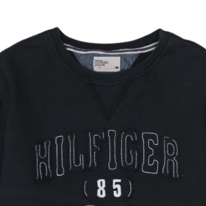 Tommy Hilfiger Denim Men's Black Cotton Crew Neck Sweatshirt S