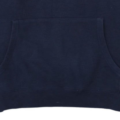 FILA Men’s Blue XL Pullover Hoodie with Logo and Striped Sleeves