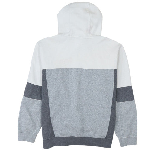 Nike Womens Grey & White Pullover Hoodie L Cotton Blend Casual
