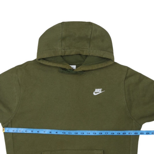 Nike Women Khaki Pullover Hoodie M Tall Cotton Blend Fleece