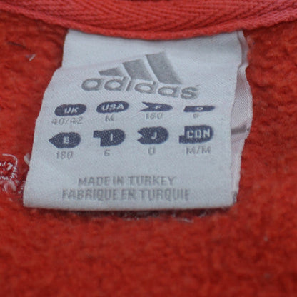 Adidas Womens Red Crew Neck Pullover Sweatshirt Size 14 Classic Fit