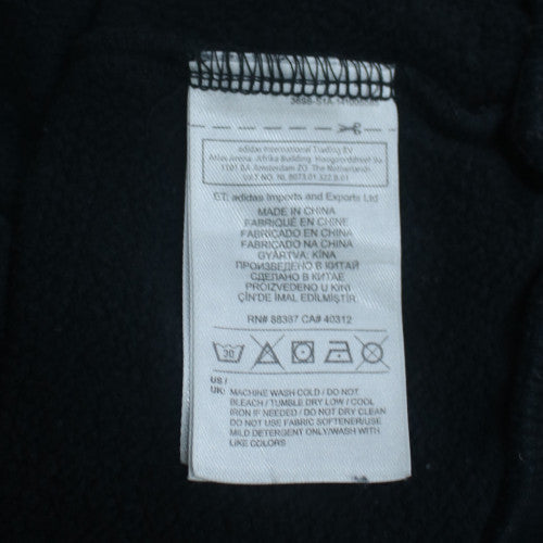 Adidas Womens Black Size M Pullover Sweatshirt Football Logo Crew Neck