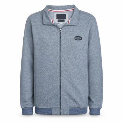 Quiksilver Men's Grey Full Zip Sweatshirt L Collared Regular Fit