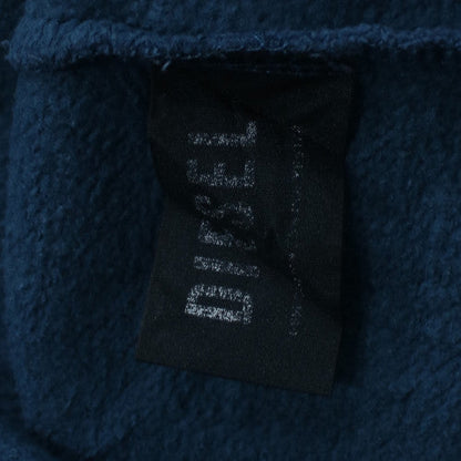Diesel Men's Blue Pullover Hoodie L Regular Fleece Logo Sweatshirt