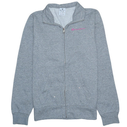 Champion Womens Grey Full Zip Sweatshirt Medium Hooded Style