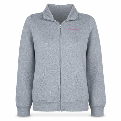 Champion Womens Grey Full Zip Sweatshirt Medium Hooded Style