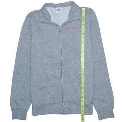 Champion Womens Grey Full Zip Sweatshirt Medium Hooded Style