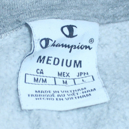 Champion Womens Grey Full Zip Sweatshirt Medium Hooded Style