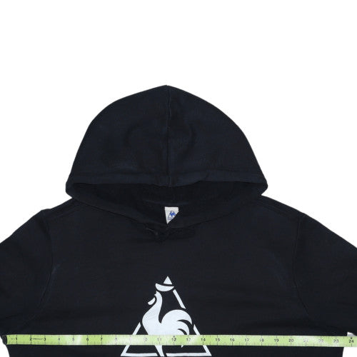 Le Coq Sportif Men's Black Pullover Hoodie L Logo Graphic Sweatshirt