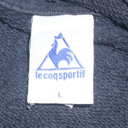 Le Coq Sportif Men's Black Pullover Hoodie L Logo Graphic Sweatshirt