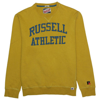 Russell Athletic Men's Yellow Large Crew Neck Pullover Sweatshirt