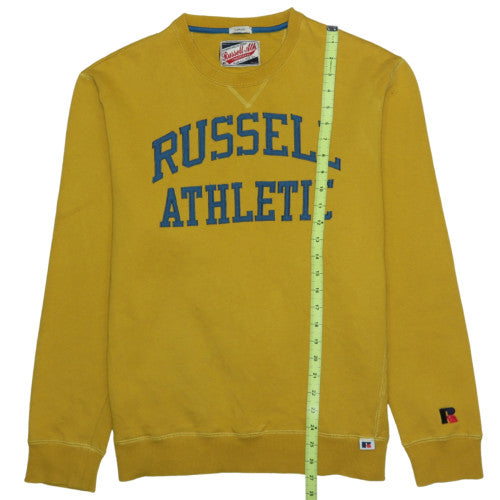 Russell Athletic Men's Yellow Large Crew Neck Pullover Sweatshirt