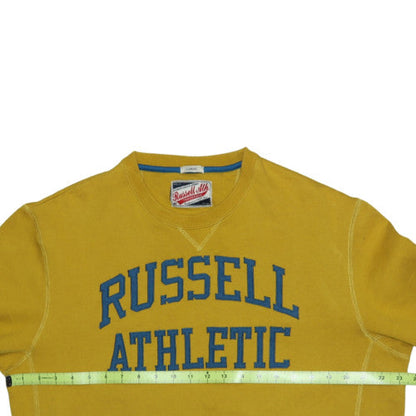 Russell Athletic Men's Yellow Large Crew Neck Pullover Sweatshirt