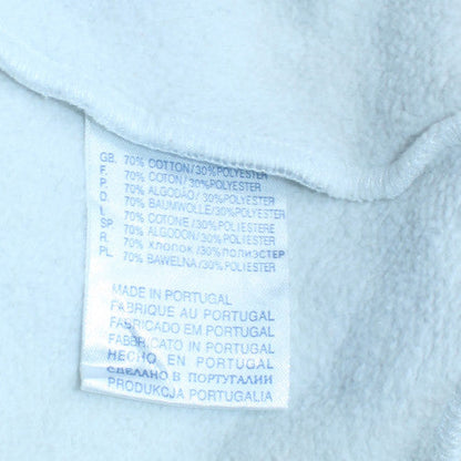 Reebok Men Blue L Pullover Sweatshirt Crew Neck Logo Fleece
