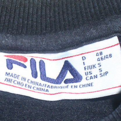 FILA Mens Black Small Crew Neck Pullover Logo Sweatshirt